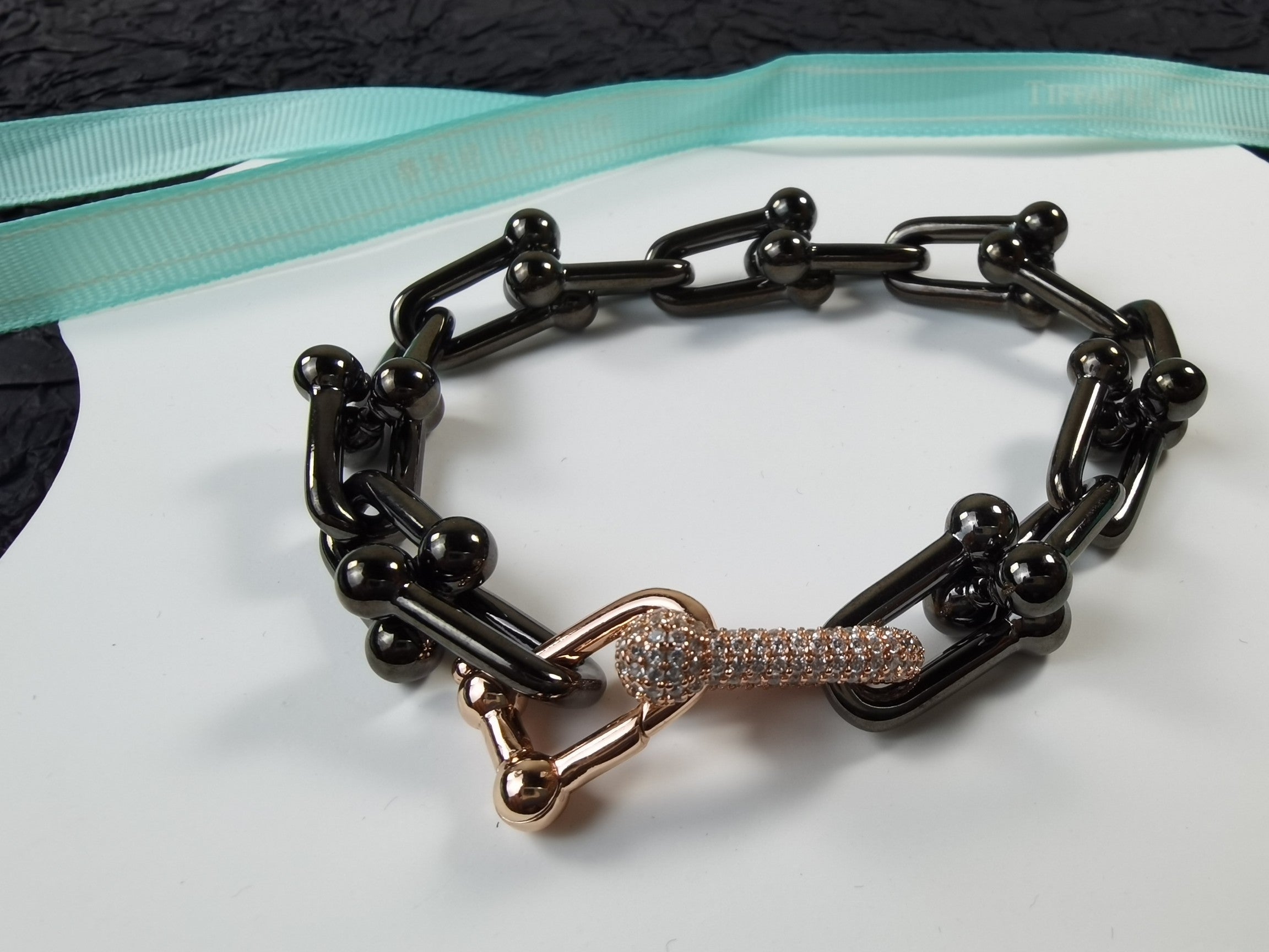18K Tiffany HardWear Titanium Bracelet
